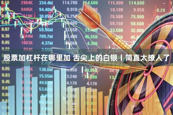股票加杠杆在哪里加 舌尖上的白银丨简直太撩人了
